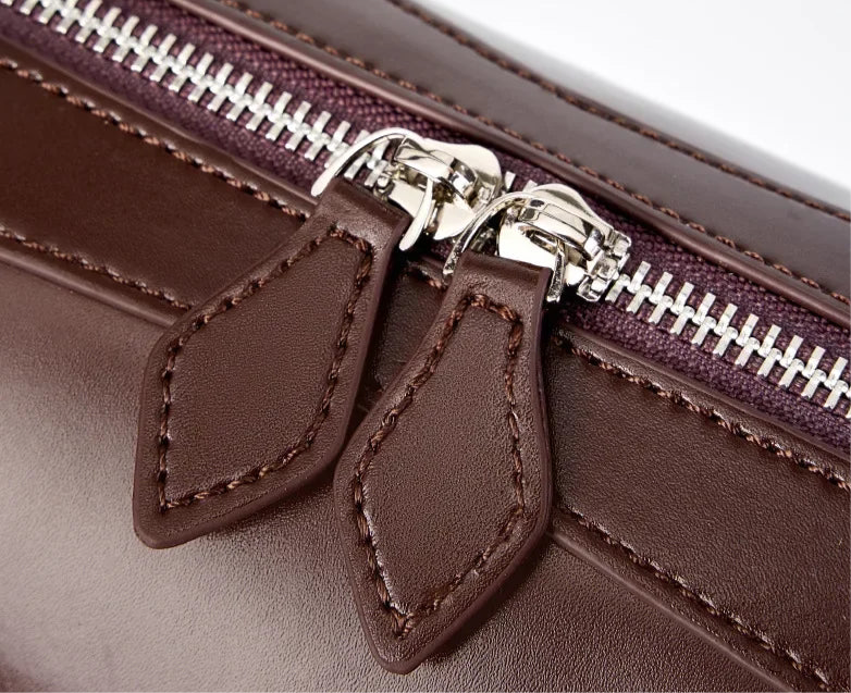 Vintage Split Leather Baguette Bag