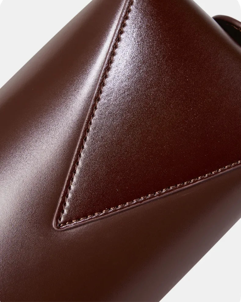 Vintage Split Leather Baguette Bag