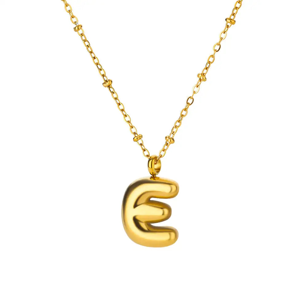 Trendy Letter Shaped Stainless Steel Pendant Necklace