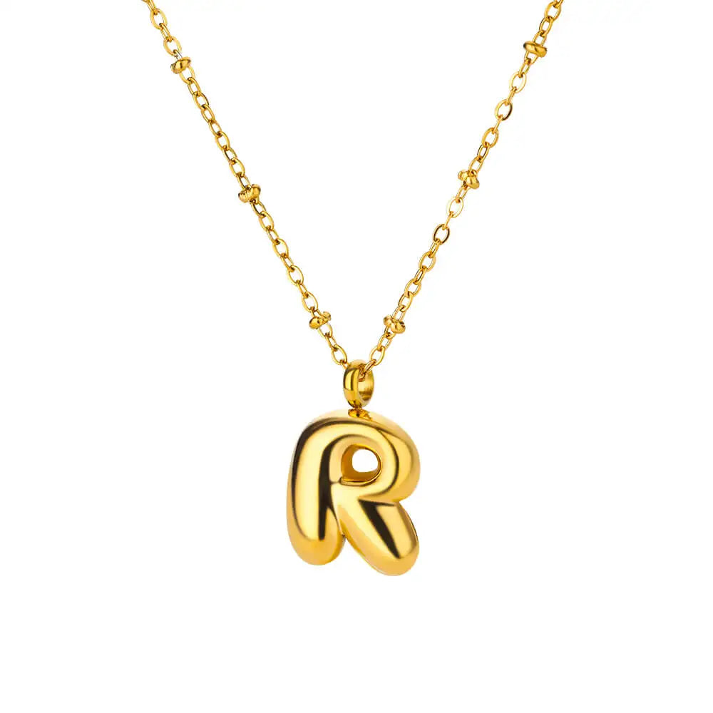 Trendy Letter Shaped Stainless Steel Pendant Necklace