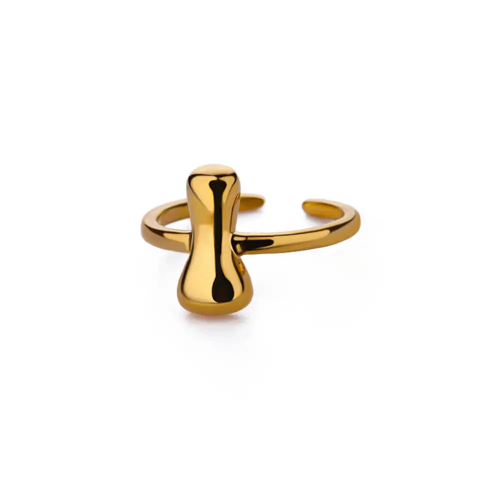 Trendy Letter Stainless Steel Ring