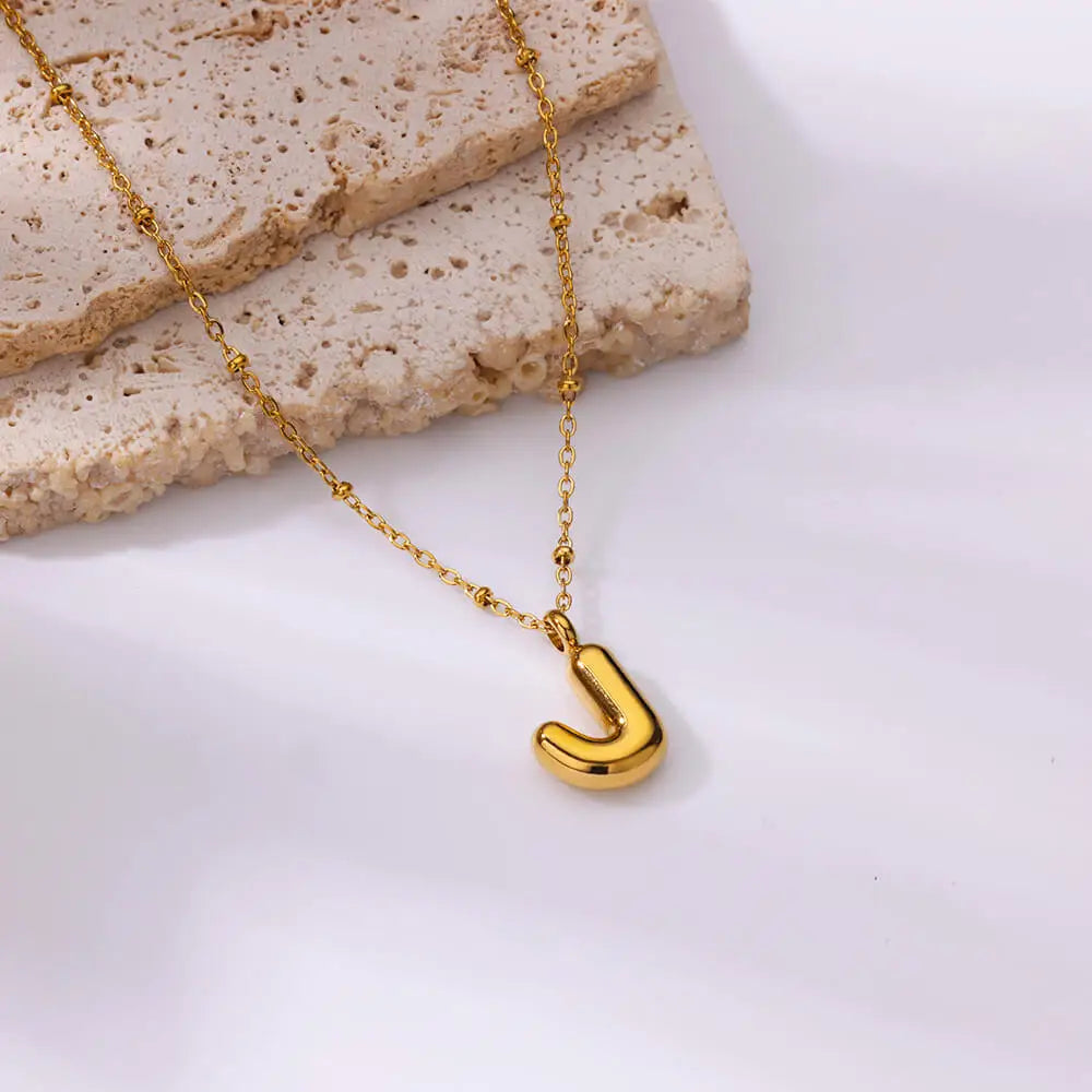 Trendy Letter Shaped Stainless Steel Pendant Necklace