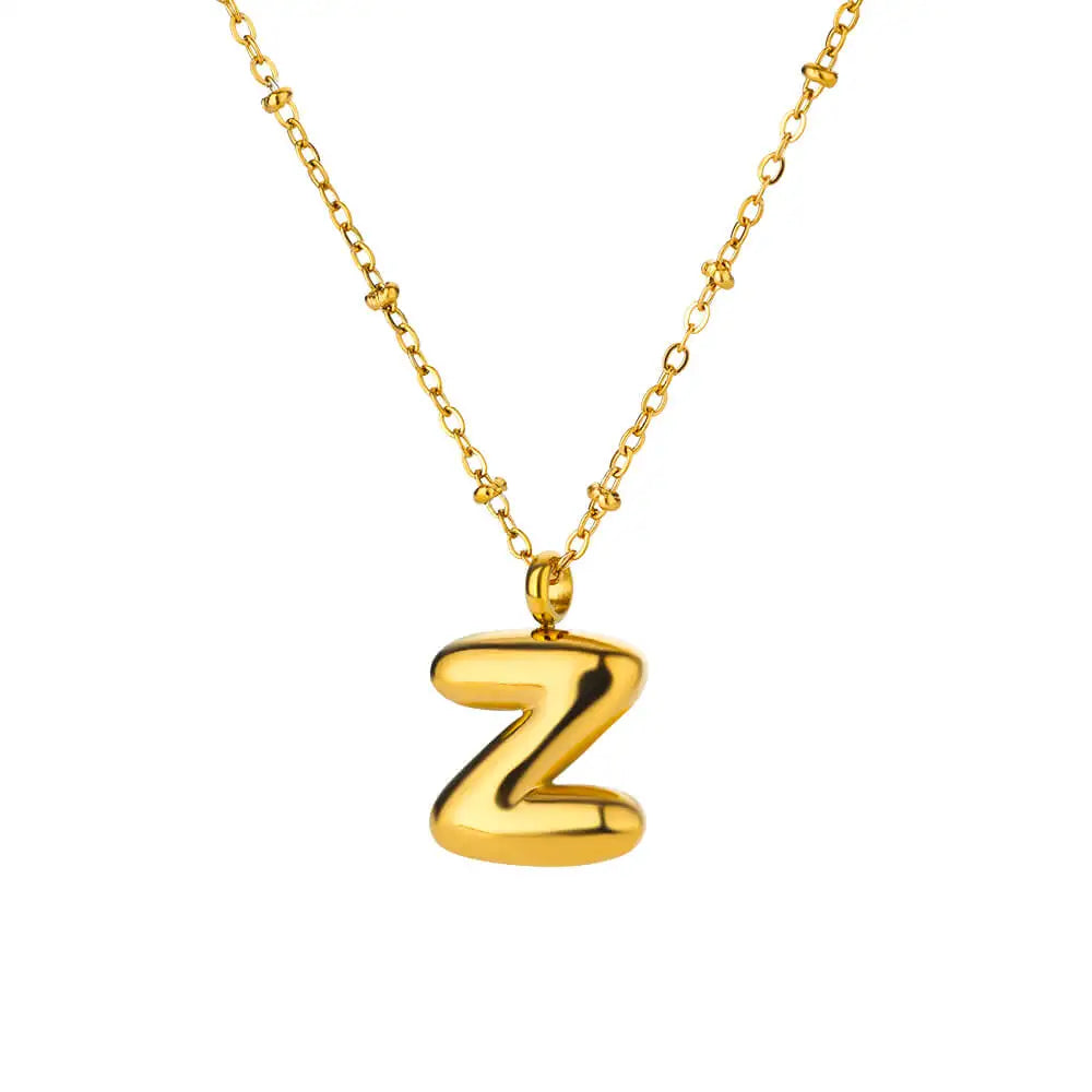 Trendy Letter Shaped Stainless Steel Pendant Necklace