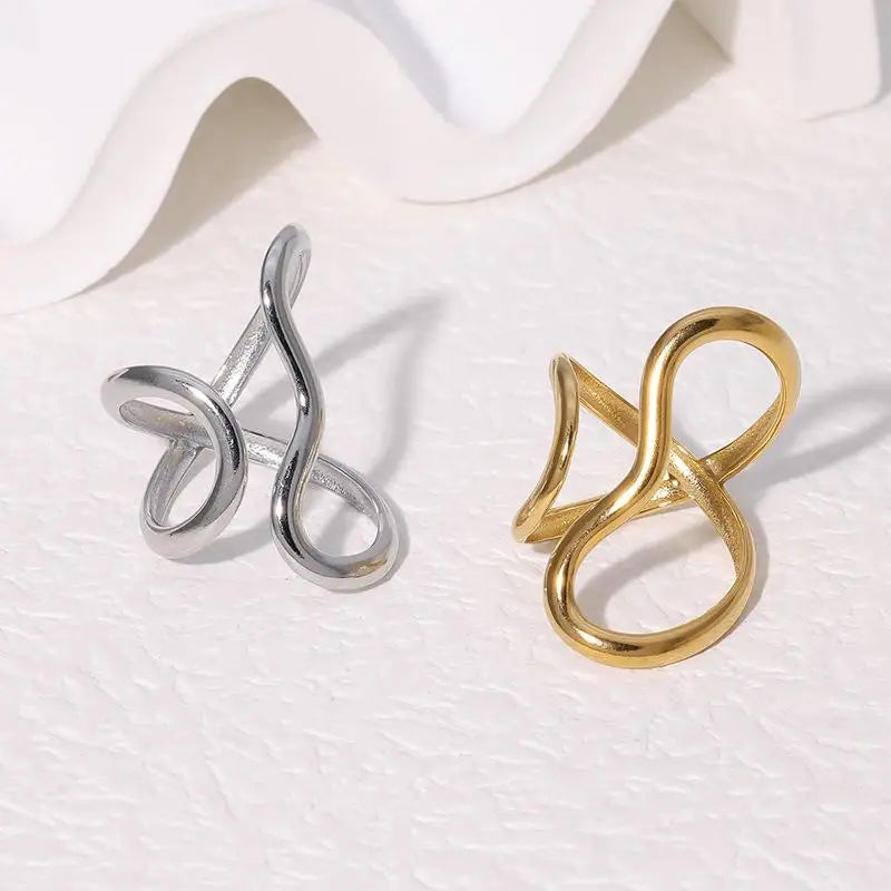 Geometric Stainless Steel Wedding Band by "GUFTM"