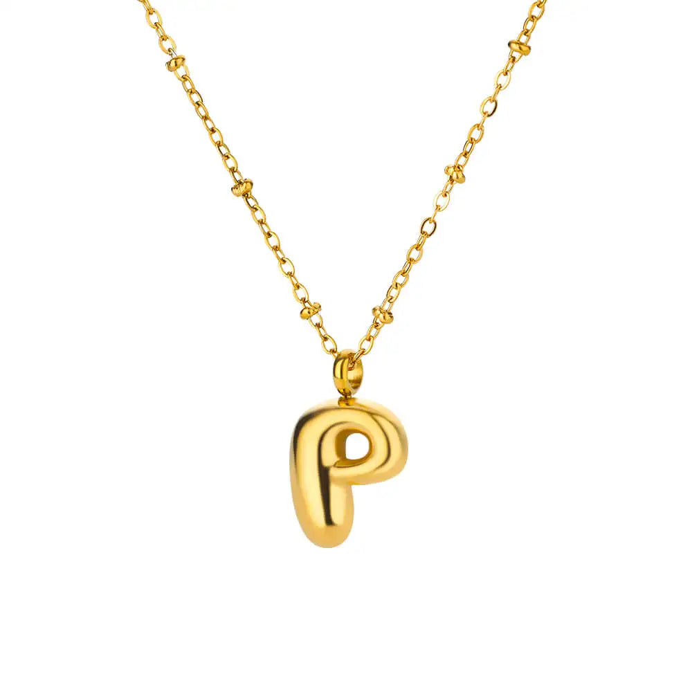Trendy Letter Shaped Stainless Steel Pendant Necklace