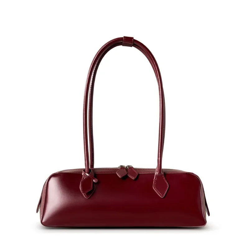 Vintage Split Leather Baguette Bag