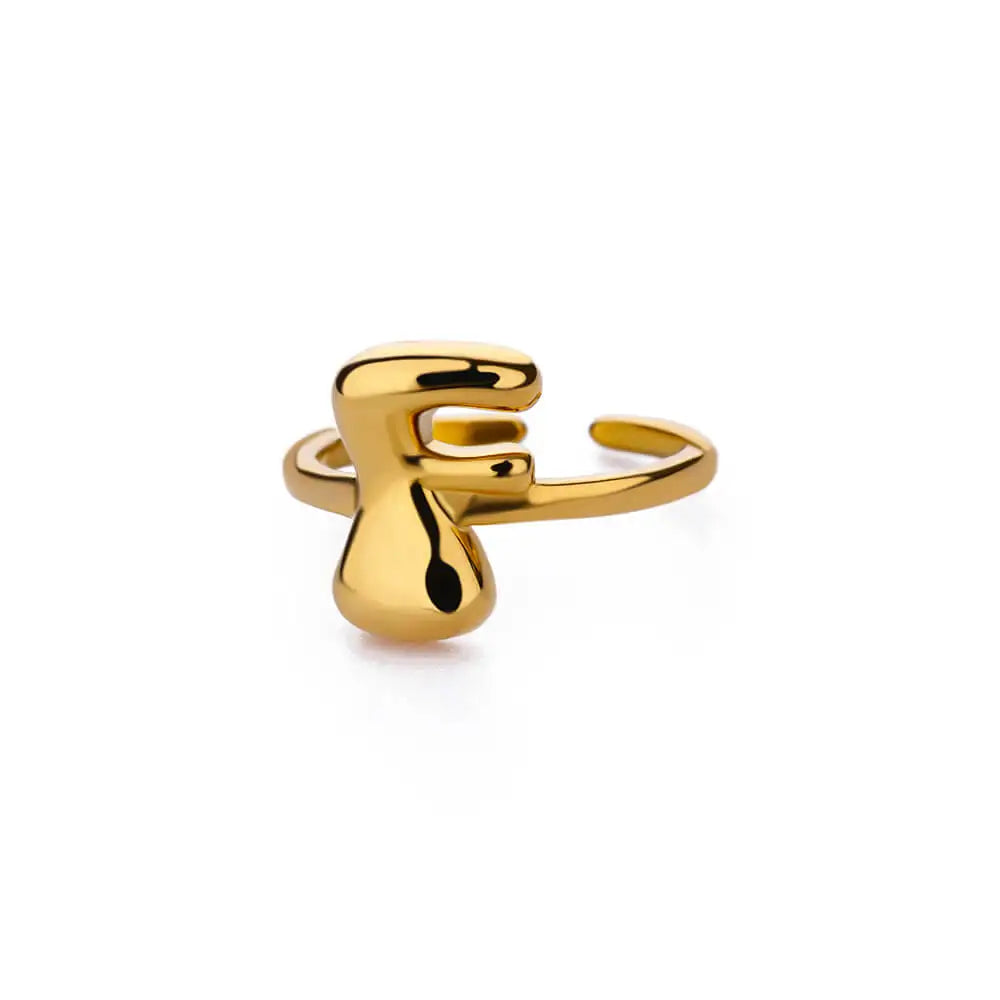 Trendy Letter Stainless Steel Ring