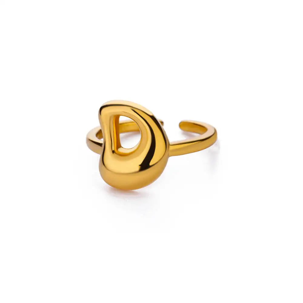 Trendy Letter Stainless Steel Ring