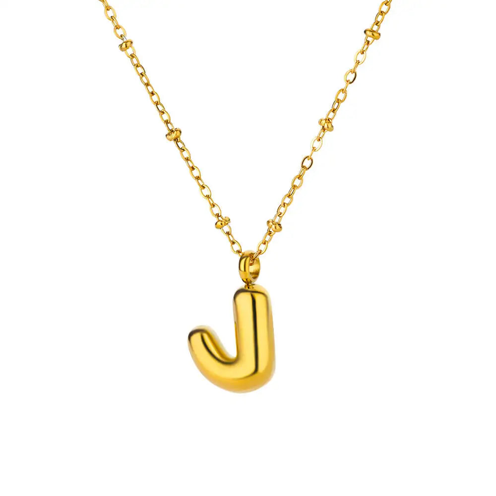 Trendy Letter Shaped Stainless Steel Pendant Necklace