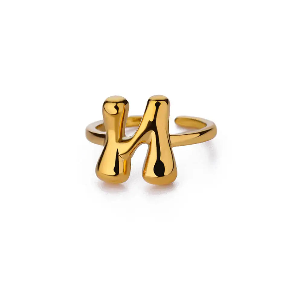 Trendy Letter Stainless Steel Ring