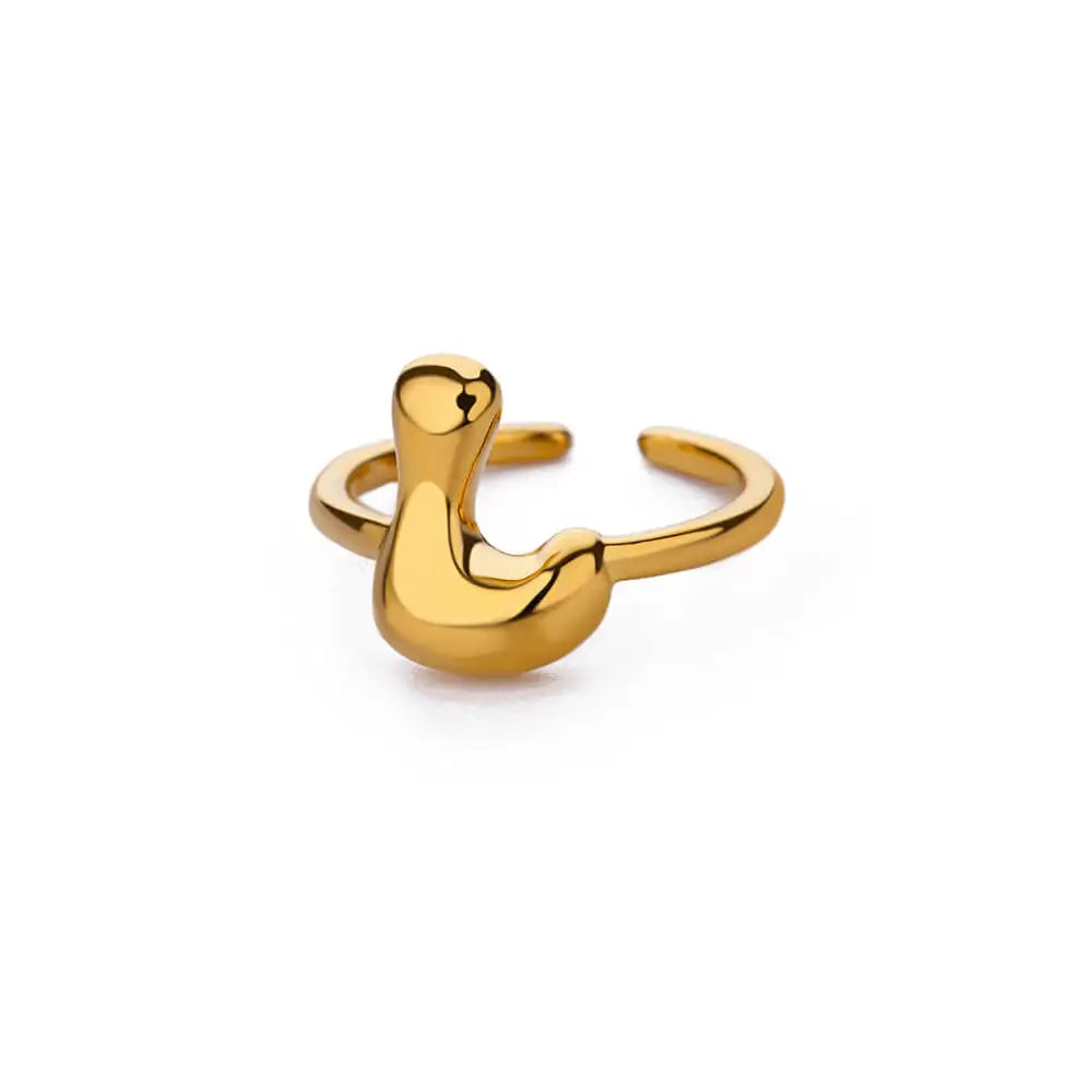 Trendy Letter Stainless Steel Ring
