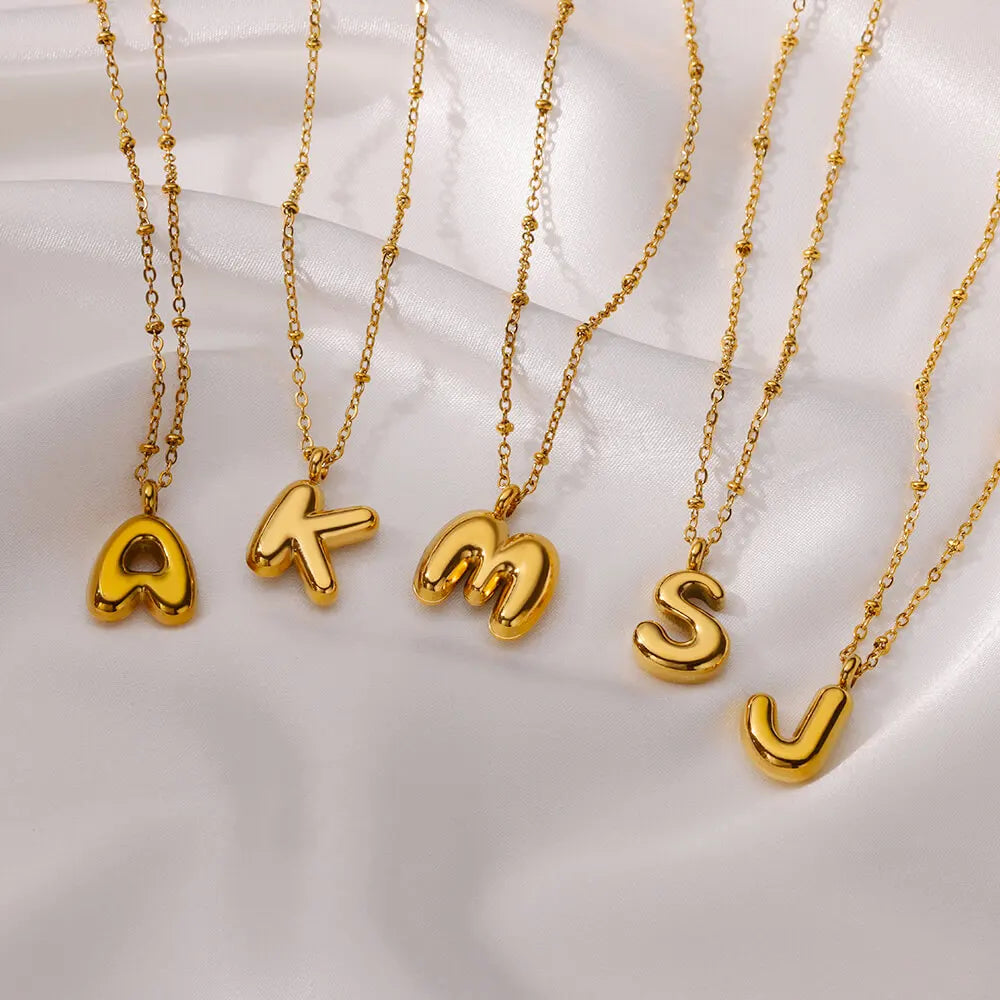 Trendy Letter Shaped Stainless Steel Pendant Necklace