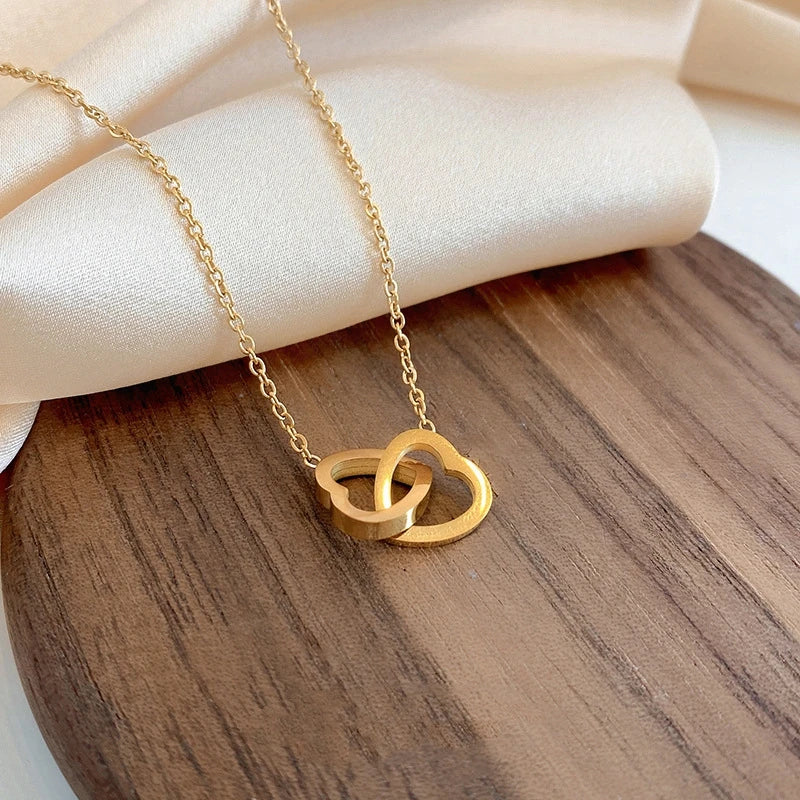 Stainless Steel Heart Shaped Pendant Necklace