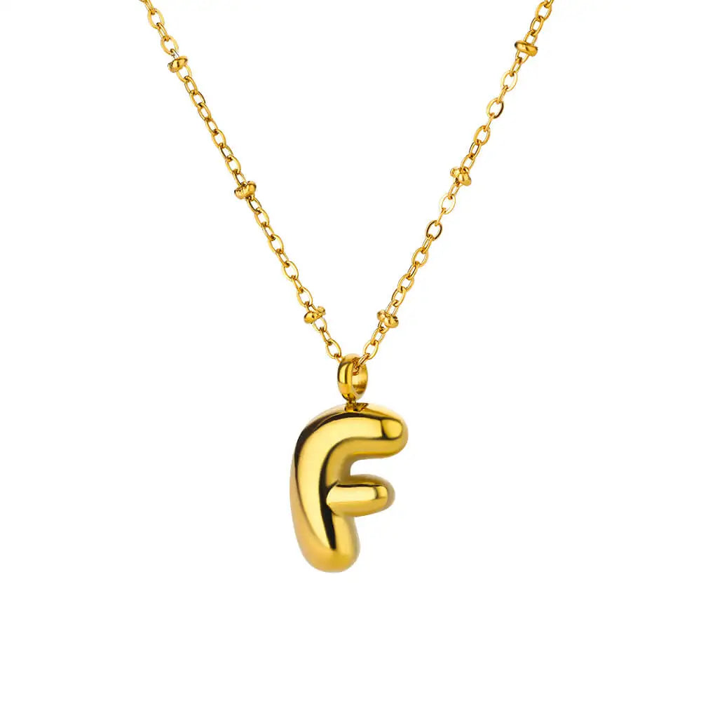 Trendy Letter Shaped Stainless Steel Pendant Necklace