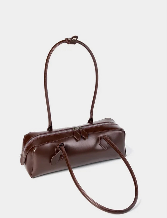 Vintage Split Leather Baguette Bag