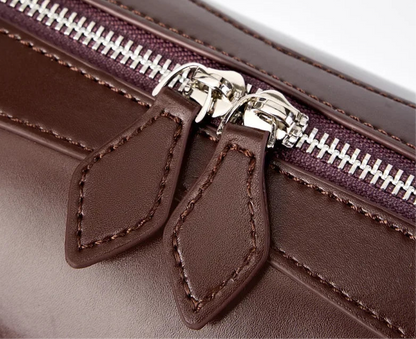 Vintage Split Leather Baguette Bag