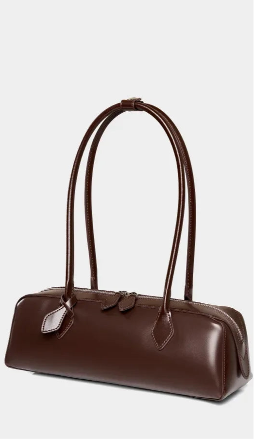 Vintage Split Leather Baguette Bag