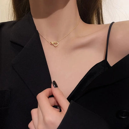 Stainless Steel Heart Shaped Pendant Necklace