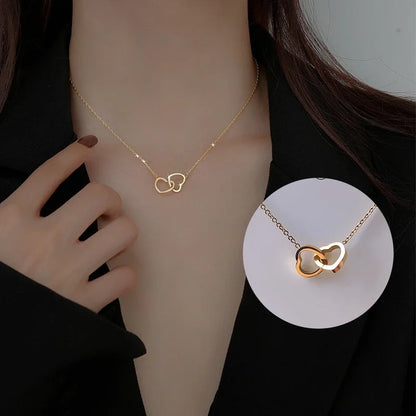 Stainless Steel Heart Shaped Pendant Necklace