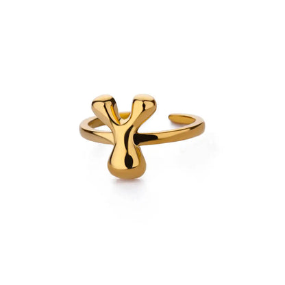 Trendy Letter Stainless Steel Ring