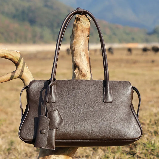 Soft Cowhide Satchel Bag