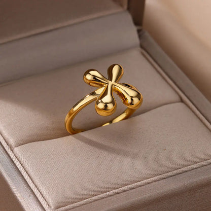 Trendy Letter Stainless Steel Ring