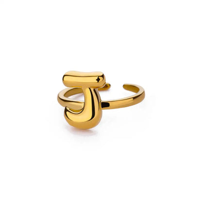 Trendy Letter Stainless Steel Ring