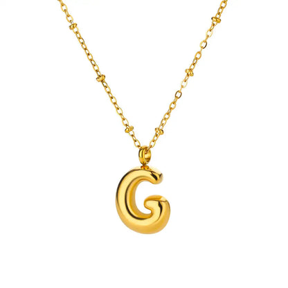 Trendy Letter Shaped Stainless Steel Pendant Necklace