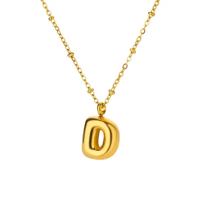 Trendy Letter Shaped Stainless Steel Pendant Necklace