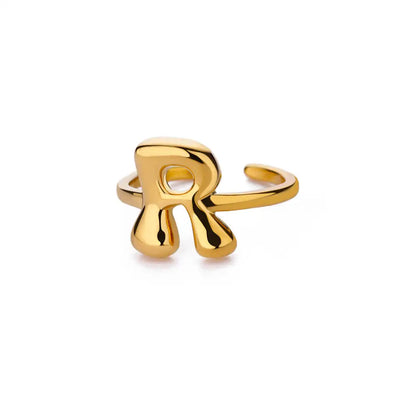 Trendy Letter Stainless Steel Ring
