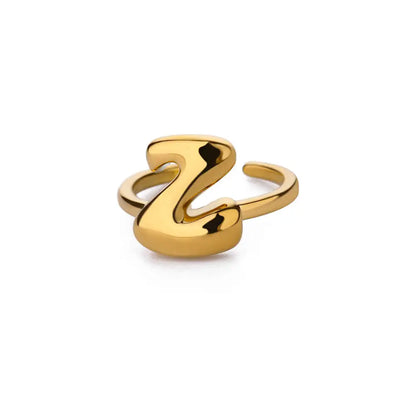 Trendy Letter Stainless Steel Ring