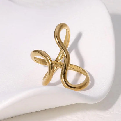 Geometric Stainless Steel Wedding Band by "GUFTM"