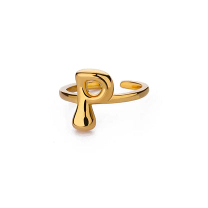 Trendy Letter Stainless Steel Ring