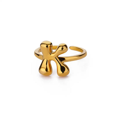 Trendy Letter Stainless Steel Ring