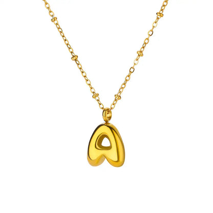Trendy Letter Shaped Stainless Steel Pendant Necklace