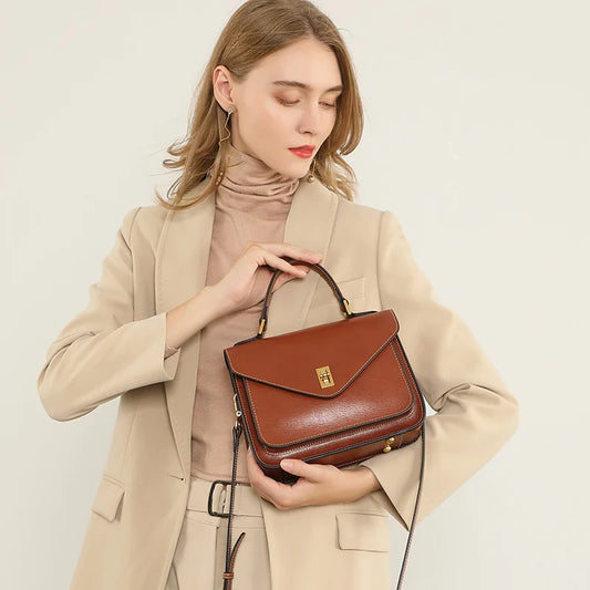Classic Genuine Leather Shoulder Bag