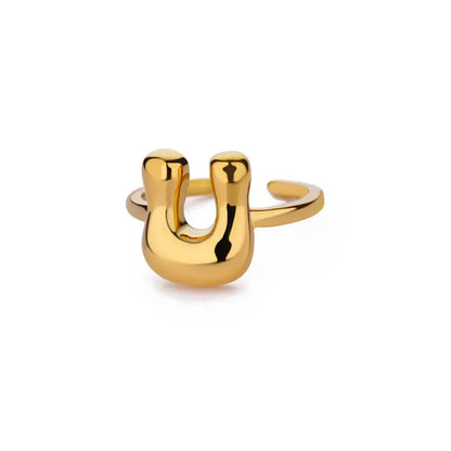 Trendy Letter Stainless Steel Ring
